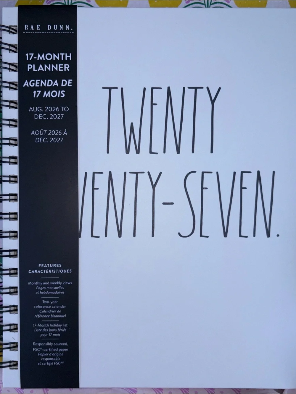 Choice Rae Dunn 17-month Planner Agendas, Hard Cover - NEW